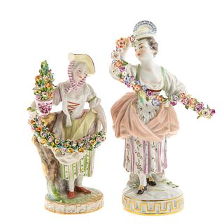 Two Meissen Porcelain Figures of Women
