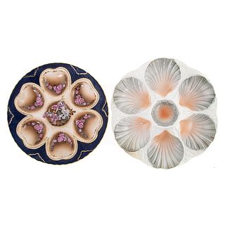 Two French Oyster Plates