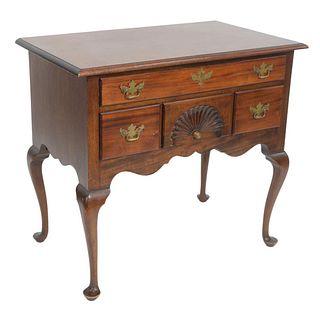 Margolis Mahogany Queen Anne Style Lowboy, height 30 inches, width 30 1/4 inches, top 20" x 33 1/2".