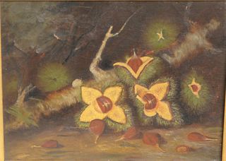 Frederick Stone Batcheller, chestnut tree branch, unsigned, oil on canvas, 10" x 13". Provenance: Sold at Sloan's, Bethesda in 2002.