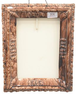 Whieldon Type Earthenware Frame with brown glaze, 18th century, purchased from Ginsburg and Levy, Inc., height 14 inches, width 10 5/8 inches. Provena