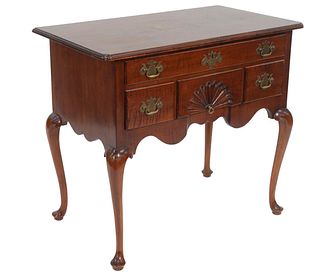 Queen Anne Style Tiger Maple Lowboy, height 29 inches, top 19" x 33".