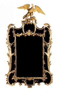 * A George II Giltwood Mirror Height 69 1/2 x width 41 inches.