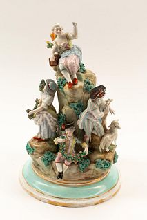 A Meissen Porcelain Figural Group
Height 14 1/2 inches.