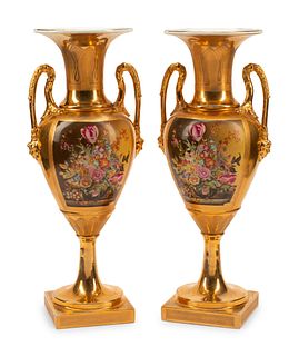A Pair of German Porcelain Vases
Height 24 inches.
