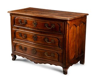 A French Provincial Walnut Chest of Drawers
Height 38 x width 54 x depth 29 inches.