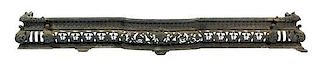* An English Cast Metal Fire Fender Width 73 inches.