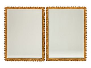 A Pair of Louis XVI Style Gilt Bronze Mirrors
Height 34 x width 25 1/2 inches.