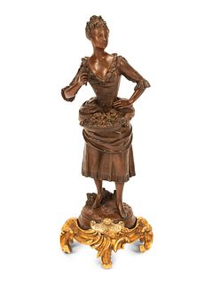 Joseph Francois Belin(French, Late 19th Century)BouquetierebronzeHeight 18 inches.