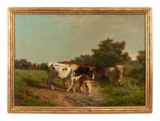 J. Stark
(British, 19th Century)
Cattle at the Stream