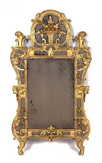 * A Regence Style Giltwood Mirror Height 31 x width 24 inches.