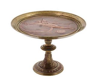 A French Bronze Tazza Height 6 1/2 inches.