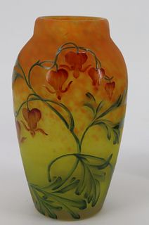 Muller Freres French Cameo Glass Vase