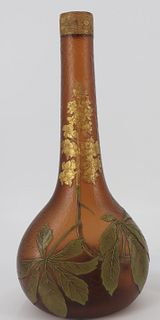 Illegibly Signed French Cameo Glass Vase.
