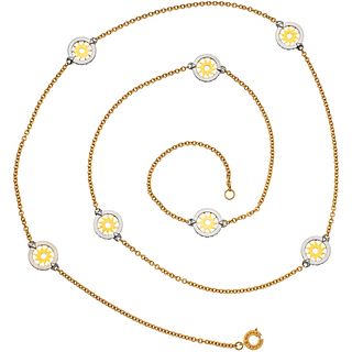 NECKLACE IN 18K YELLOW GOLD AND STEEL, BVLGARI, TONDO COLLECTION Weight: 35.7 g. Length: 36.6" (93.2 cm)