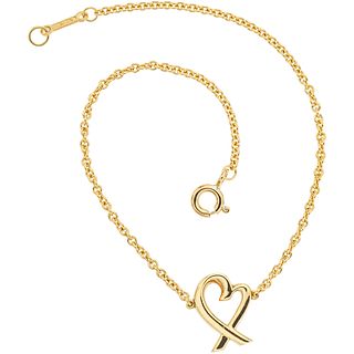 BRACELET IN 18K YELLOW GOLD, TIFFANY & CO., PALOMA PICASSO LOVING HEART COLLECTION Weight: 2.5 g. Length: 6.9" (17.6 cm)