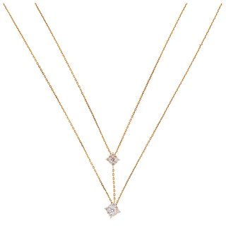 CHOKER WITH DIAMONDS IN 18K YELLOW GOLD with 18 brilliant cut diamonds ~0.50 ct. Weight: 3.5 g