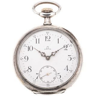 OMEGA POCKET WATCH IN .900 SILVER Movement: manual.