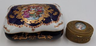 Grouping of (2) Ornate Vanity Items Inc. Sevres.