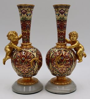 Pair of French Napoleon III Gilt Bronze, Onyx, and