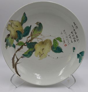 Chinese Famille Rose Enamel Charger.