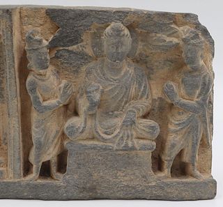 Shist Gandhara Frieze Fragment.