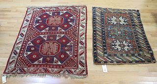 2 Antique and Finely Hand Woven Carpet