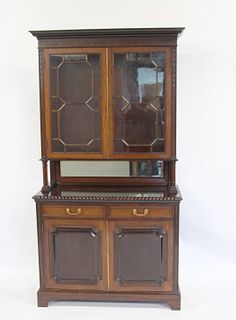 Regency Mahogany Bookcase Cabinet.