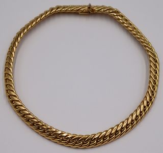 JEWELRY. Italian 18kt Gold Chain Necklace.