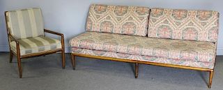 Midcentury Robsjohn-Gibbings Style Sofa and Chair.