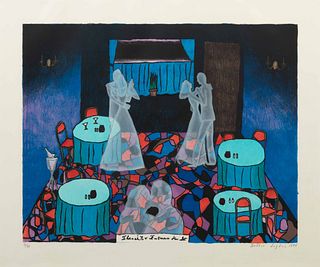 Hollis Sigler 
(American, 1948-2001)
There is No Future for It and Expect the Unexpected (a pair of prints), 1984 and 1994-95