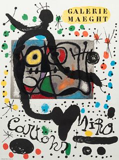 Joan Miro 
(Spanish, 1893-1983)
Galerie Maeght Exhibition Poster for Cartons, 1965