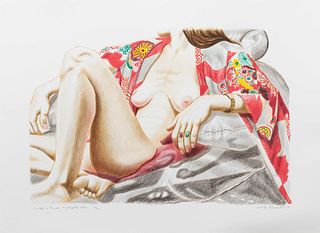 Philip Pearlstein 
(American, b. 1924) 
Model in Kimono on Plastic Chair, 2001