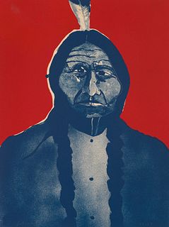 Fritz Scholder  Portrait of an American #2 (First State) (T: 73-239a)