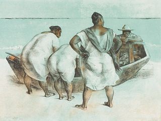 Francisco Zúñiga  Mujeres al Mar (Women by the Sea) (B. 36)