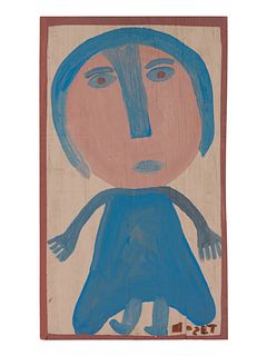 Mose Tolliver(American, 1919-2006)Female Figure Blue