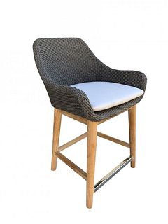 Modern Stool With Rope and Seat and back