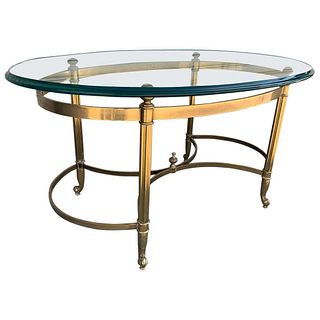 LaBarge Brass and Glass Coffee Table made in Italy