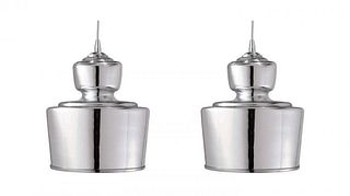 Pair of Mercury Style Glass Pendants