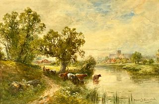 Henry John Kinnaird Watercolor, "View of Winchester"