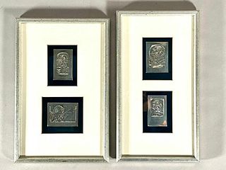 Four Framed Silvered Reliefs by Boris Schatz