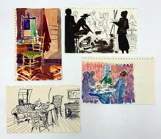 Four Sketches by Algesa O'Sickey