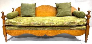 American Tiger Maple Day Bed, 19thc.