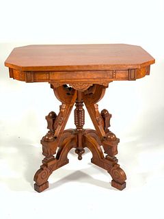 Victorian Oak Eastlake Style Table