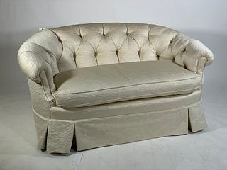 Custom Upholstered Settee, Modern