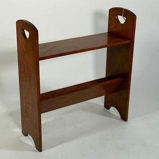 Arts and Crafts Style Oak Small Bookstand