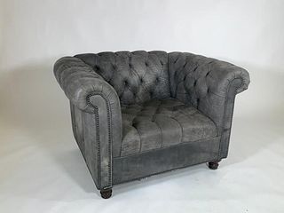 Upholstered Chesterfield Armchair, Modern