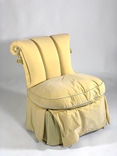 Upholstered Slipper Chair, Modern
