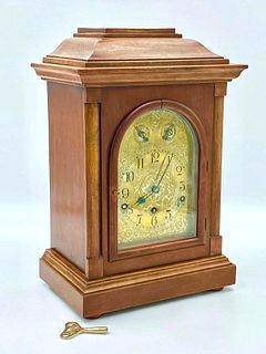 German Mahogany Case Bracket Clock