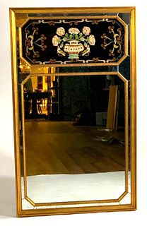 Reverse Glass Painted Mirror , Modern